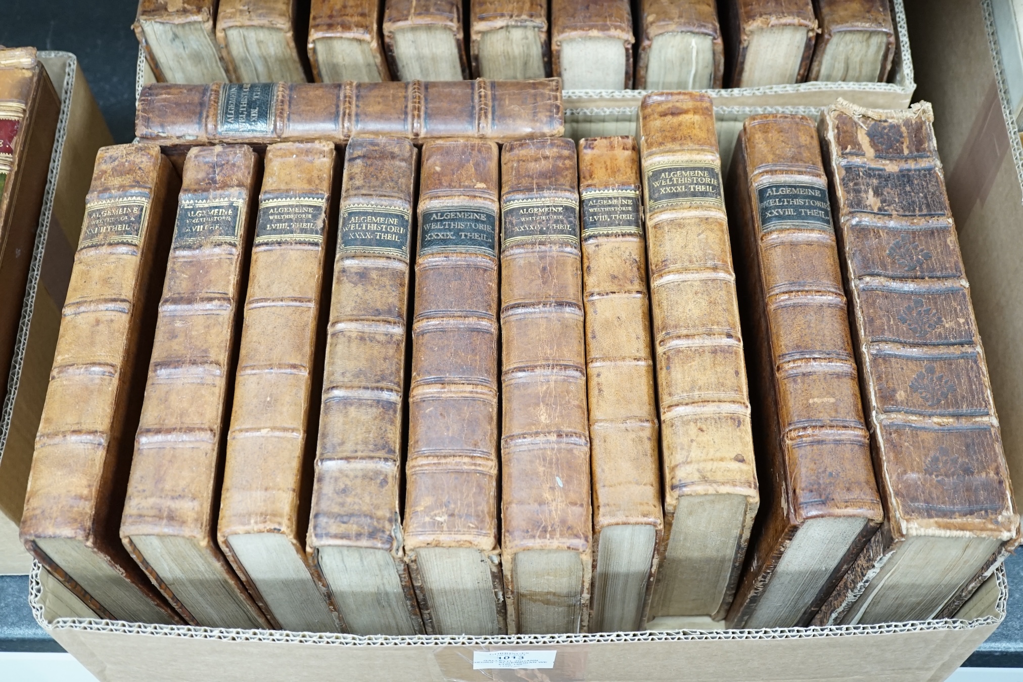 Galletti, Johann Georg - Algemeinan Welthistorie, 19 vols and Sammlung Aller Reise, 1 vol.